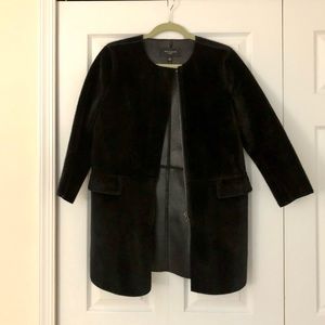 ✨Ann Taylor faux cowhide jacket in black